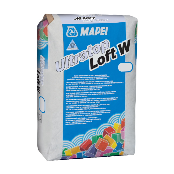 ULTRATOP LOFT W MAPEI 20 kg - Pasta cementizia per la realizzazione di pavimenti decorativi con effetto spatolato