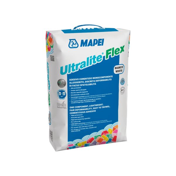 ULTRALITE FLEX MAPEI - Adesivo cementizio monocomponente alleggerito ad alte prestazioni