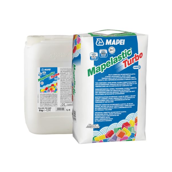 MAPELASTIC TURBO MAPEI 20+16 kg - Malta ad asciugamento rapido per impermeabilizzazioni
